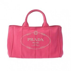 PRADA Canapa Pink Canvas Handbag